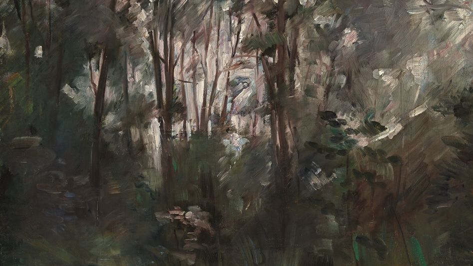Painting by Lovis Corinth, "Woodland near Dachau"